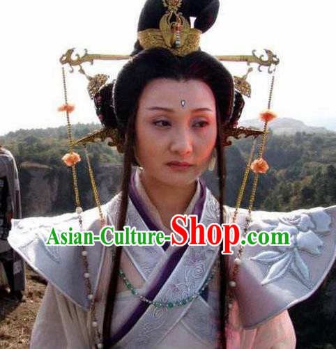 Chinese Ancient Mythology Goddess Hanfu Dress Queen Mother of the West Costumes Complete Set