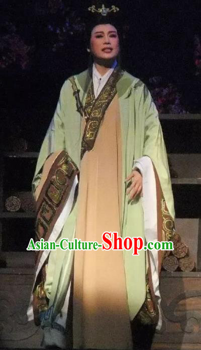 Chinese Ancient Warring States Period Minister Han Fei Green Hanfu Clothing Philosopher Han Feizi Hanfu Costumes Complete Set