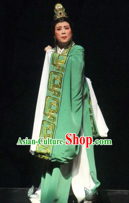 Chinese Ancient Warring States Period Minister Han Fei Deep Green Hanfu Clothing Philosopher Han Feizi Hanfu Costumes Complete Set