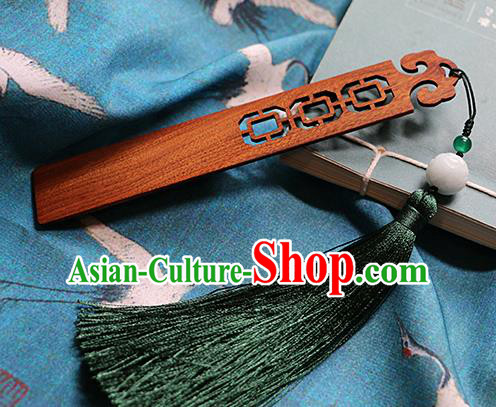 Chinese Traditional Rosewood Bookmark Ancient Wood Label