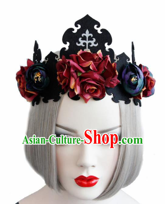 Handmade Halloween Cosplay Headwear Fancy Ball Stage Show Royal Crown for Women