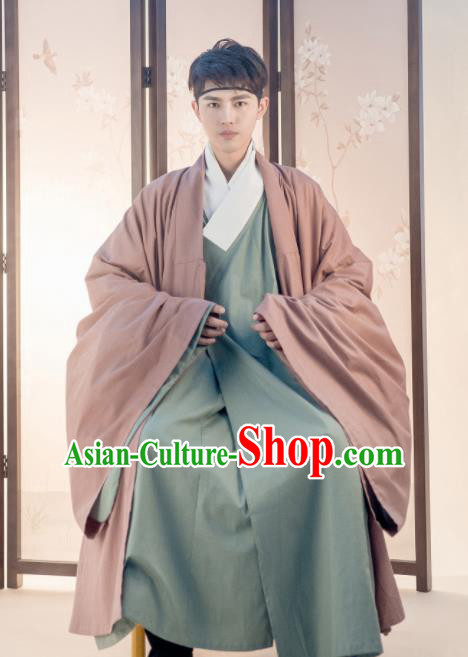 Traditional Chinese Ming Dynasty Replica Costumes Ancient Taoist Hanfu Clothing for Men