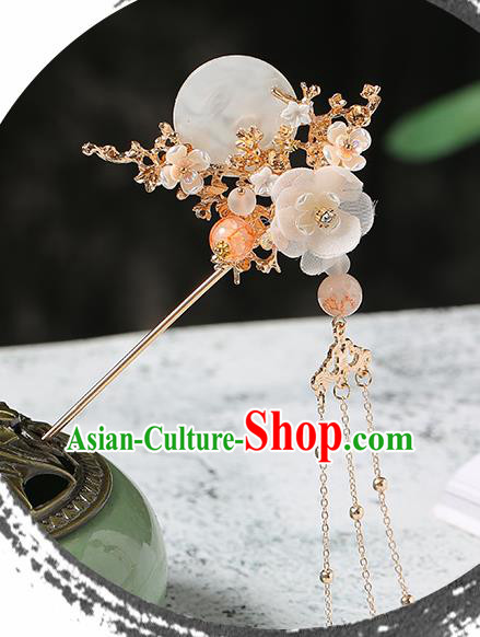 Chinese Ancient Ming Dynasty Princess Plum Tassel Hairpins Traditional Hanfu Court Hair Accessories for Women