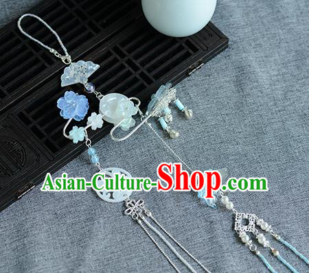 Chinese Traditional Hanfu Court Waist Accessories Ancient Princess Shell Tassel Pendant for Women