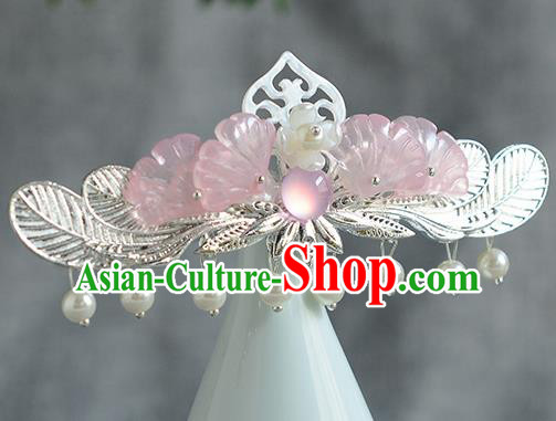 Chinese Ancient Ming Dynasty Princess Hair Crown Hairpins Traditional Hanfu Court Hair Accessories for Women