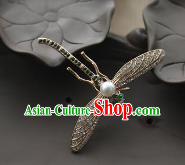 Chinese Traditional Hanfu Dragonfly Brooch Pendant Ancient Cheongsam Breastpin Accessories for Women