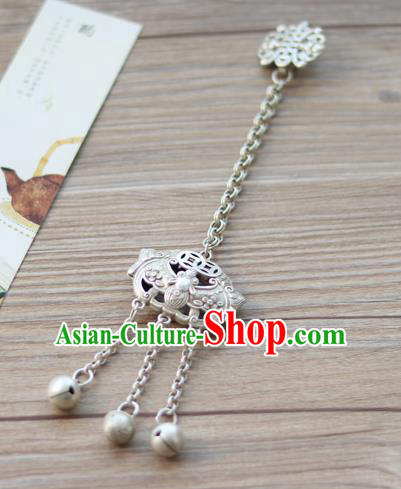 Chinese Traditional Hanfu Longevity Lock Brooch Pendant Ancient Cheongsam Breastpin Accessories for Women