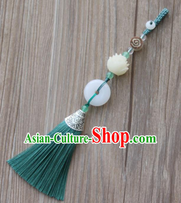 Chinese Traditional Hanfu Carving Lotus Brooch Pendant Ancient Cheongsam Breastpin Accessories for Women