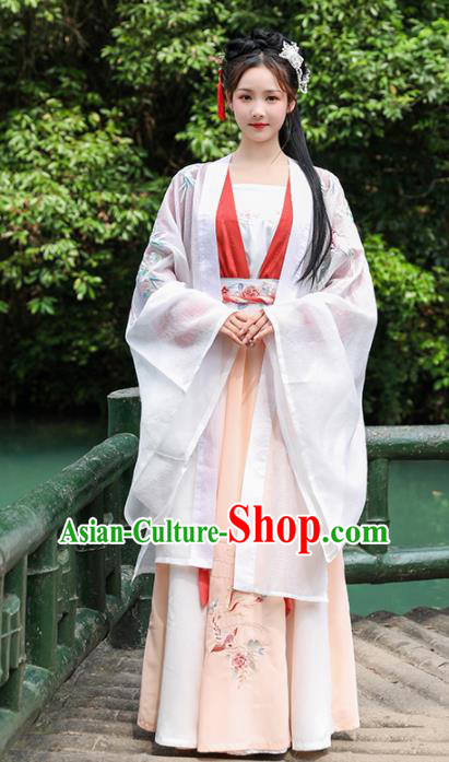 Traditional Chinese Song Dynasty Replica Costumes Ancient Palace Princess Hanfu Dress Complete Set for Women