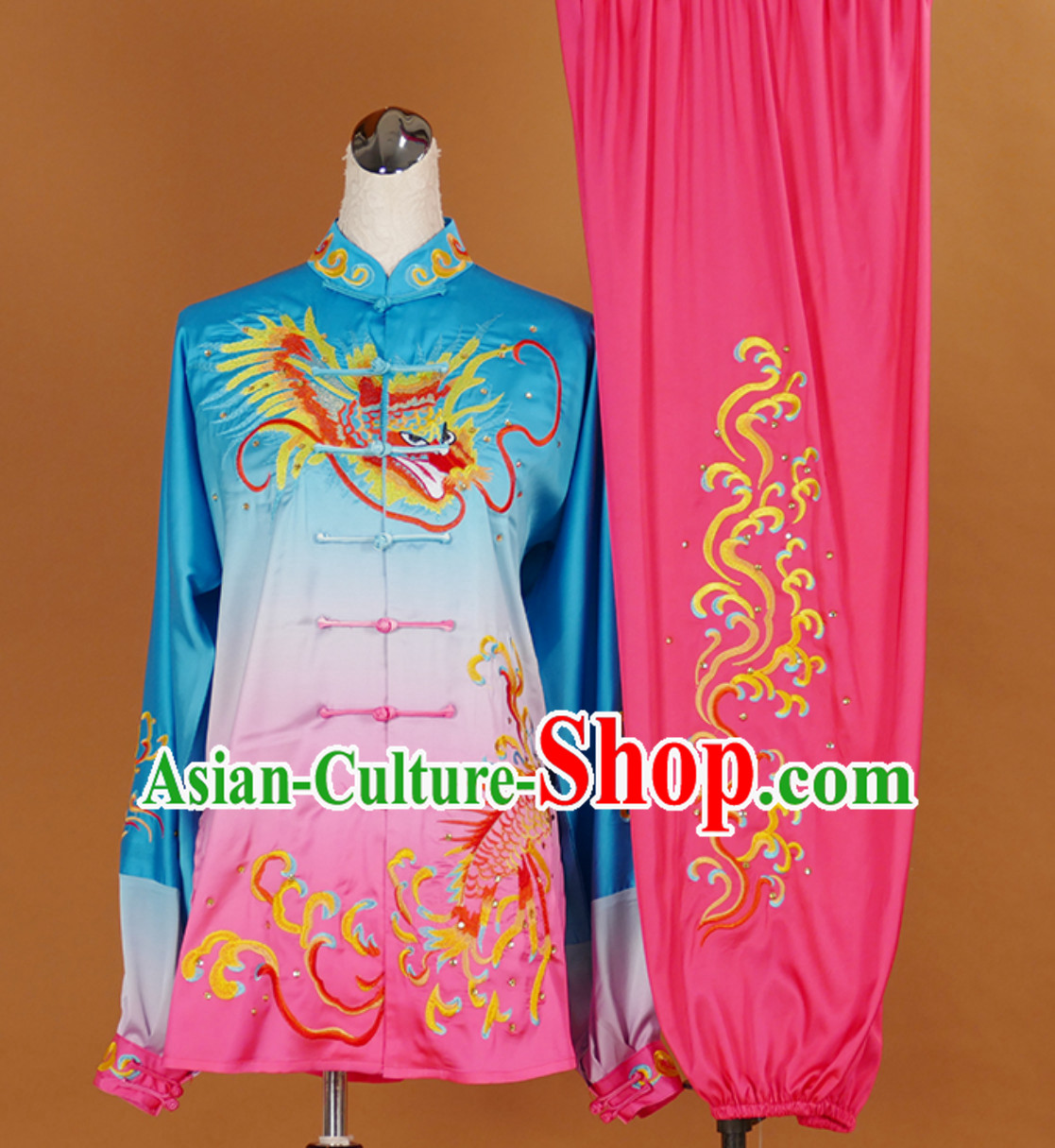 Traditional Kung Fu Tai Ji Clothing Suits Stage Performance Competition Full Set