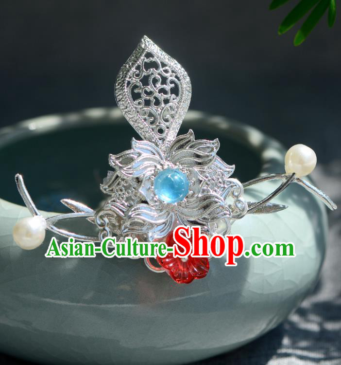 Chinese Ancient Tang Dynasty Palace Princess Hair Crown Hairpins Traditional Hanfu Court Hair Accessories for Women