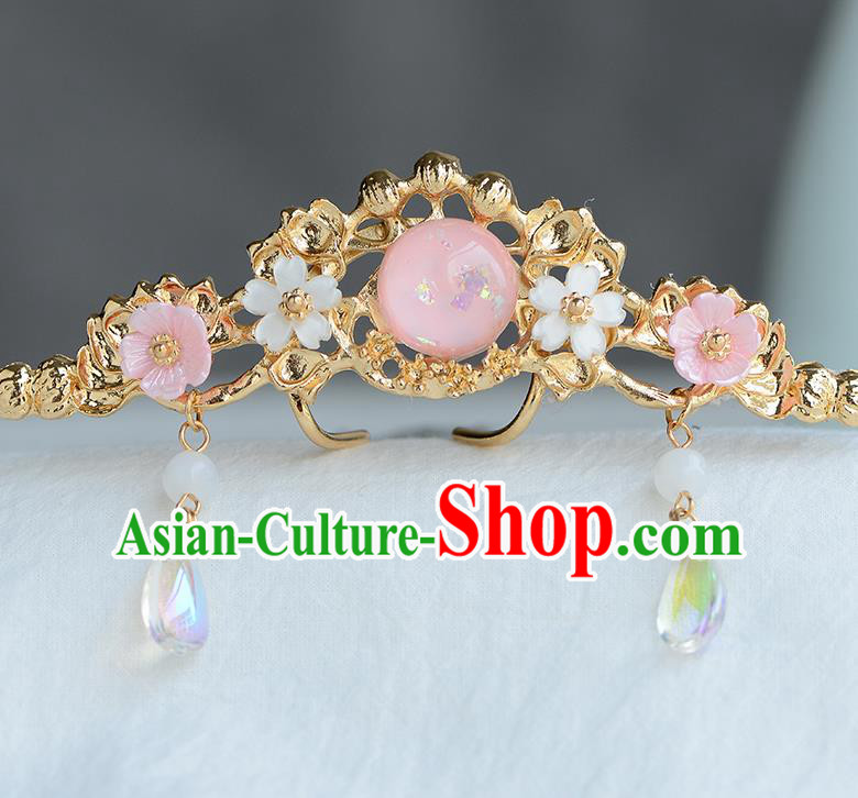 Chinese Ancient Tang Dynasty Princess Golden Hair Clip Hairpins Traditional Hanfu Court Hair Accessories for Women