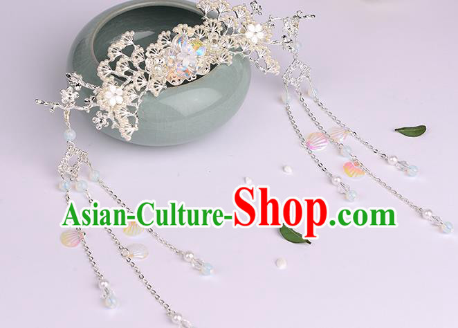 Chinese Ancient Tang Dynasty Princess Pine Hair Crown Hairpins Traditional Hanfu Court Hair Accessories for Women