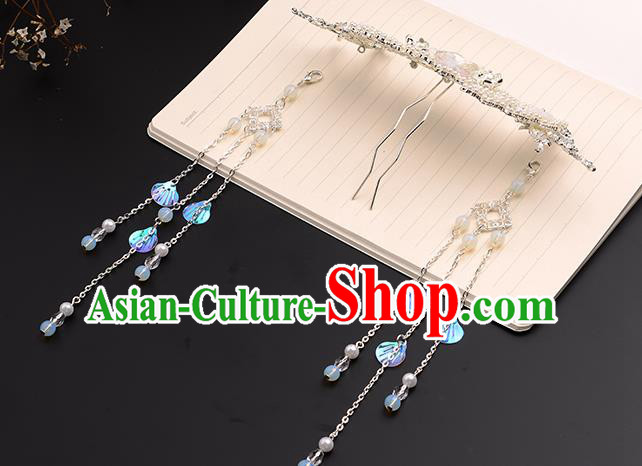 Chinese Ancient Tang Dynasty Princess Pine Hair Crown Hairpins Traditional Hanfu Court Hair Accessories for Women