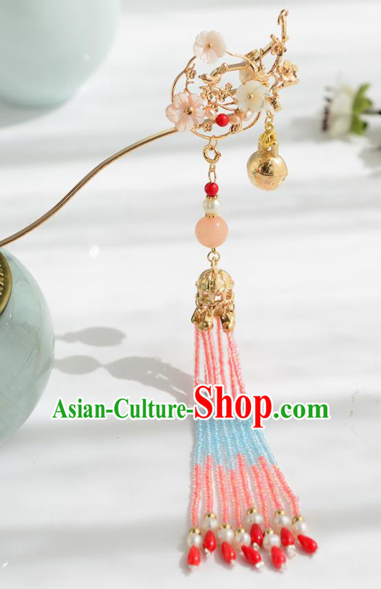 Chinese Ancient Tang Dynasty Princess Hair Clip Tassel Hairpins Traditional Hanfu Court Hair Accessories for Women