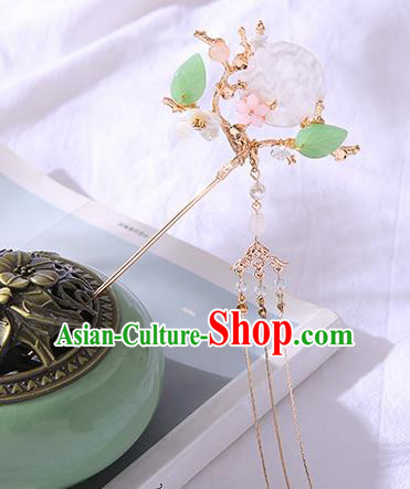 Chinese Ancient Tang Dynasty Princess Shell Moon Hairpins Traditional Hanfu Court Hair Accessories for Women