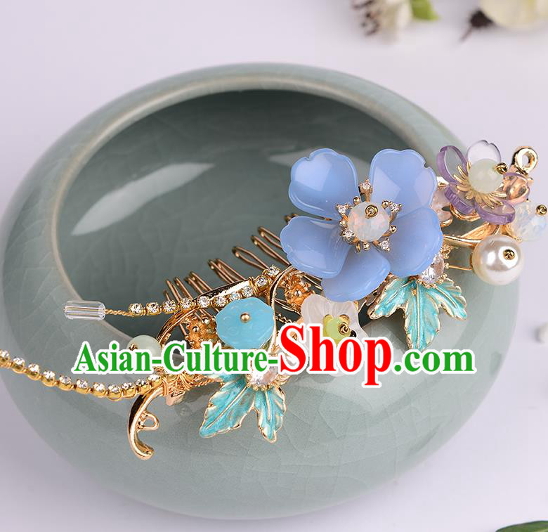 Chinese Ancient Tang Dynasty Princess Hair Comb Hairpins Traditional Hanfu Court Hair Accessories for Women