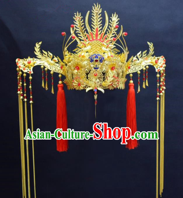 Chinese Ancient Ming Dynasty Princess Phoenix Coronet Hairpins Traditional Hanfu Court Hair Accessories for Women