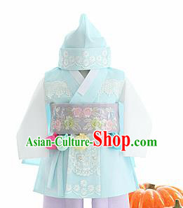 Traditional Korean Hanbok Clothing Asian Korea Boys Fashion Apparel Hanbok Costume and Waistband for Kids