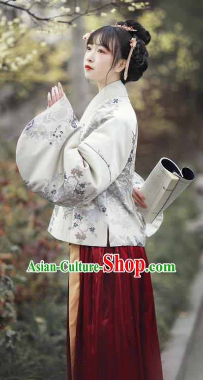 Traditional Chinese Ming Dynasty Aristocratic Lady Replica Costumes Ancient Royal Princess Hanfu Dress for Women