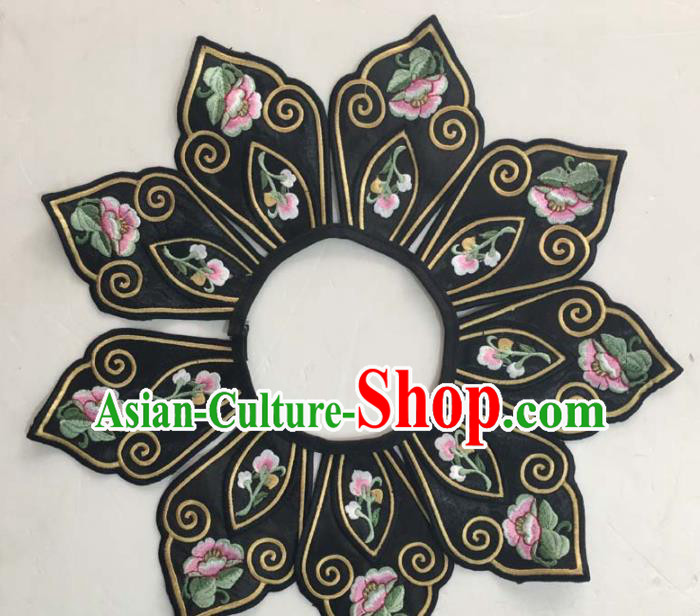 Chinese Traditional Embroidery Shoulder Accessories National Embroidered Pink Flowers Patch