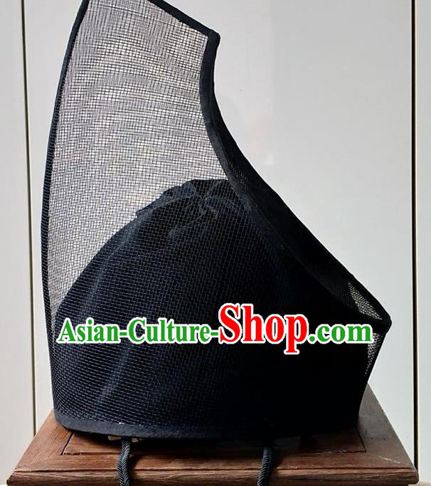 Chinese Traditional Handmade Ming Dynasty Blades Hat Ancient Drama Imperial Guards Headwear for Men