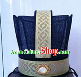 Chinese Traditional Handmade Han Dynasty Hat Ancient Drama Minister Headwear for Men