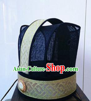 Chinese Traditional Handmade Han Dynasty Hat Ancient Drama Minister Headwear for Men