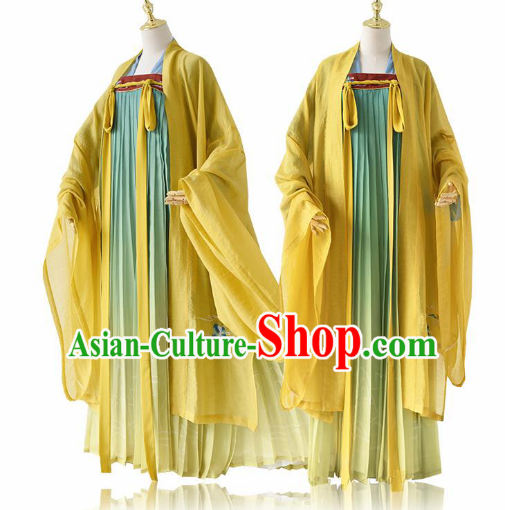 Traditional Chinese Tang Dynasty Imperial Concubine Replica Costumes Ancient Royal Princess Hanfu Dress for Women