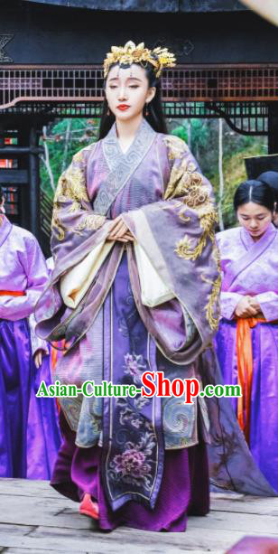 Chinese Drama Ancient Empress Costumes Jia Feng Xu Huang Traditional Han Dynasty Court Queen Hanfu Dress for Women