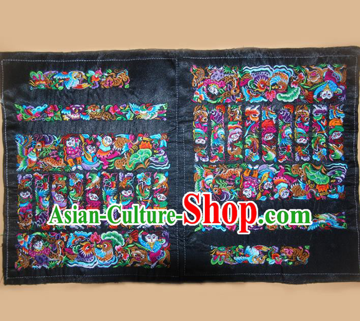 Chinese Traditional Embroidered Mandarin Duck Applique National Dress Patch Embroidery Cloth Accessories