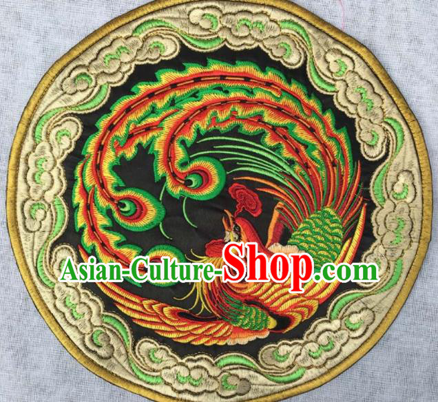 Chinese Traditional Embroidered Cloud Phoenix Applique National Dress Patch Embroidery Cloth Accessories