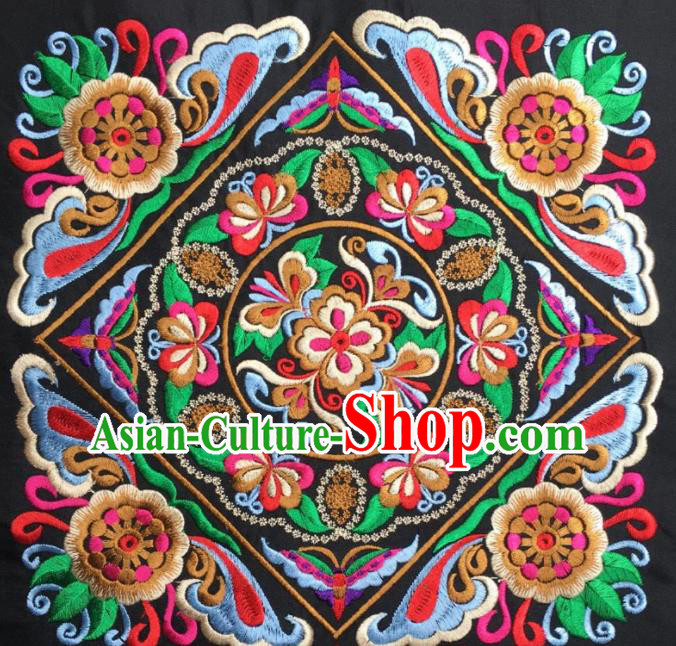 Chinese Traditional Embroidered Flowers Applique National Dress Patch Embroidery Cloth Accessories