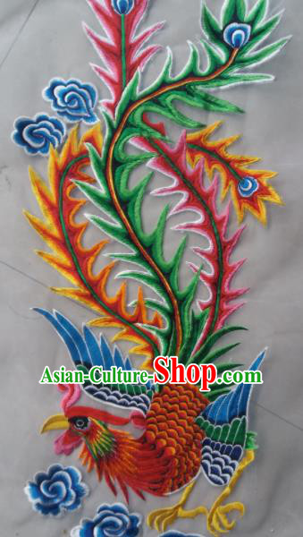 Chinese Traditional Embroidered Cloud Phoenix Applique National Dress Patch Embroidery Cloth Accessories