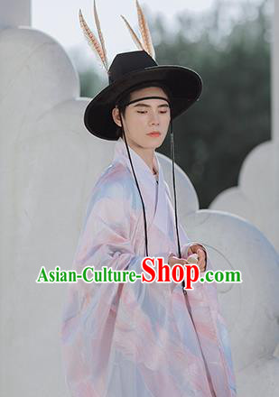 Traditional Chinese Ming Dynasty Nobility Childe Hanfu Clothing Ancient Taoist Priest Historical Costumes for Men