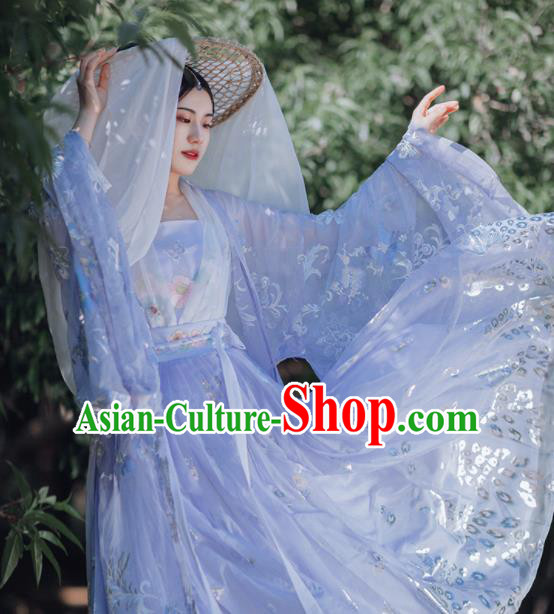 Traditional Chinese Tang Dynasty Imperial Consort Purple Hanfu Dress Ancient Palace Royal Princess Historical Costumes for Women