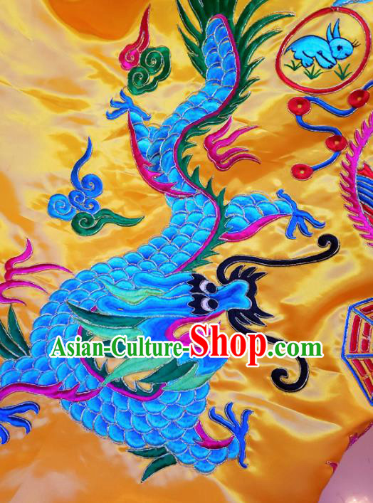 Chinese Traditional Taoism Costume Ancient Taoist Priest Cassocks Embroidered Golden Vestment
