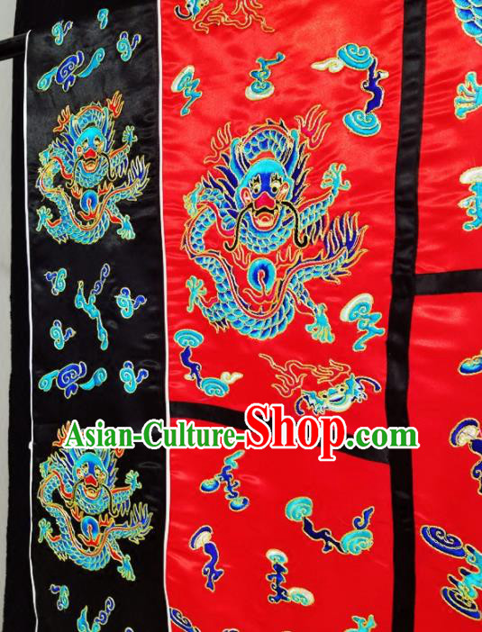 Chinese Ancient Taoist Priest Embroidered Dragon Red Cassocks Traditional Taoism Vestment Costume
