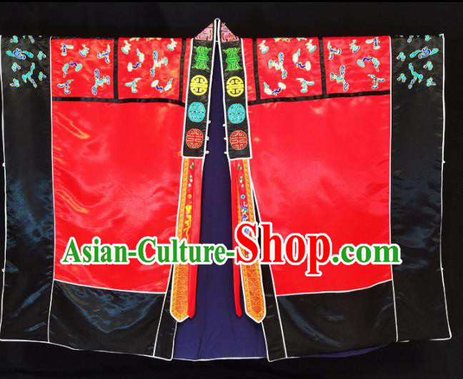 Chinese Ancient Taoist Priest Embroidered Dragon Red Cassocks Traditional Taoism Vestment Costume