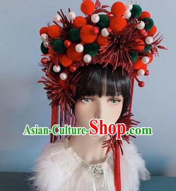 Traditional Chinese Deluxe Phoenix Coronet Hair Accessories Halloween Stage Show Headdress for Women