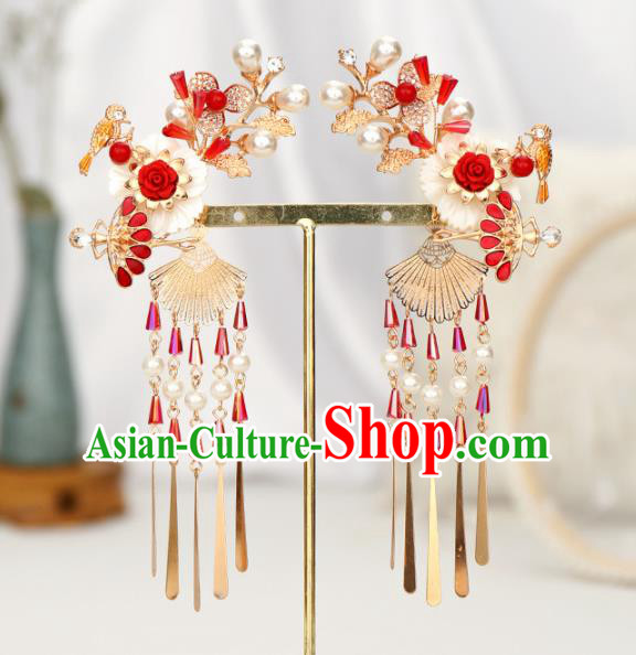 Traditional Chinese Ancient Hanfu Shell Hair Claws Court Queen Hairpins Handmade Hair Accessories for Women