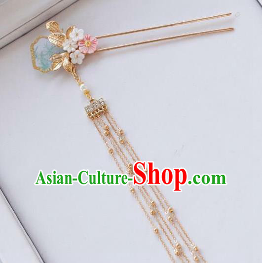 Traditional Chinese Hanfu Tassel Hair Clip Ancient Court Queen Hairpins Handmade Hair Accessories for Women