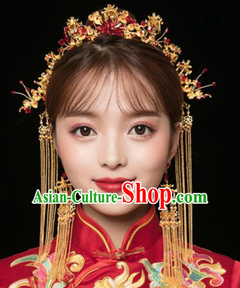 Traditional Chinese Wedding Luxury Hair Clasp Ancient Bride Hairpins Hair Accessories Complete Set