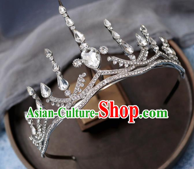 Handmade Baroque Princess Royal Crown Children Hair Clasp Hair Accessories for Kids