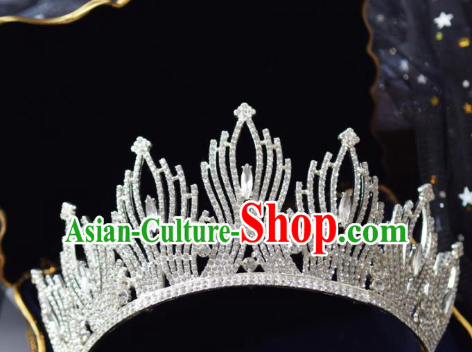 Handmade Baroque Princess Royal Crown Bride Wedding Hair Accessories for Women