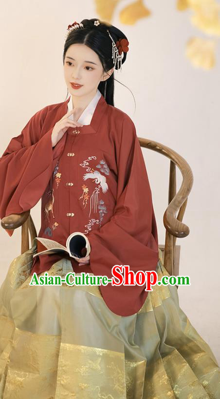 Traditional Chinese Ming Dynasty Nobility Lady Replica Costumes Ancient Royal Princess Hanfu Dress for Women