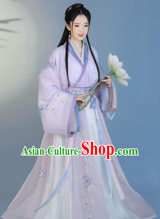 Traditional Chinese Jin Dynasty Court Lady Replica Costumes Ancient Royal Princess Hanfu Dress for Women