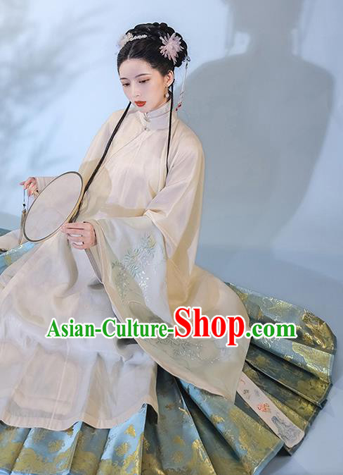 Traditional Chinese Ming Dynasty Imperial Concubine Replica Costumes Ancient Royal Princess Hanfu Dress for Women