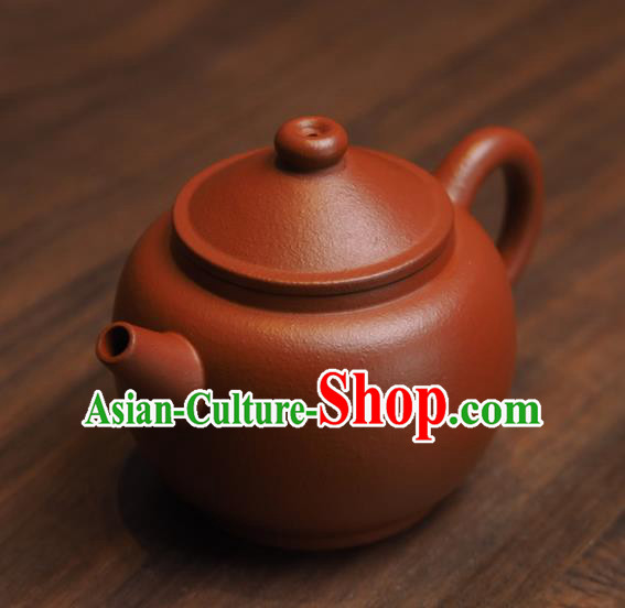 Traditional Chinese Handmade Chaozhou Zisha Teapot Dark Red Clay Pottery Teapot