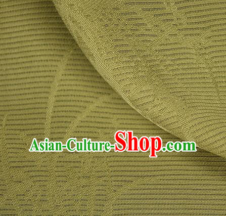 Traditional Chinese Classical Orchid Pattern Yellow Silk Fabric Ancient Hanfu Dress Silk Cloth